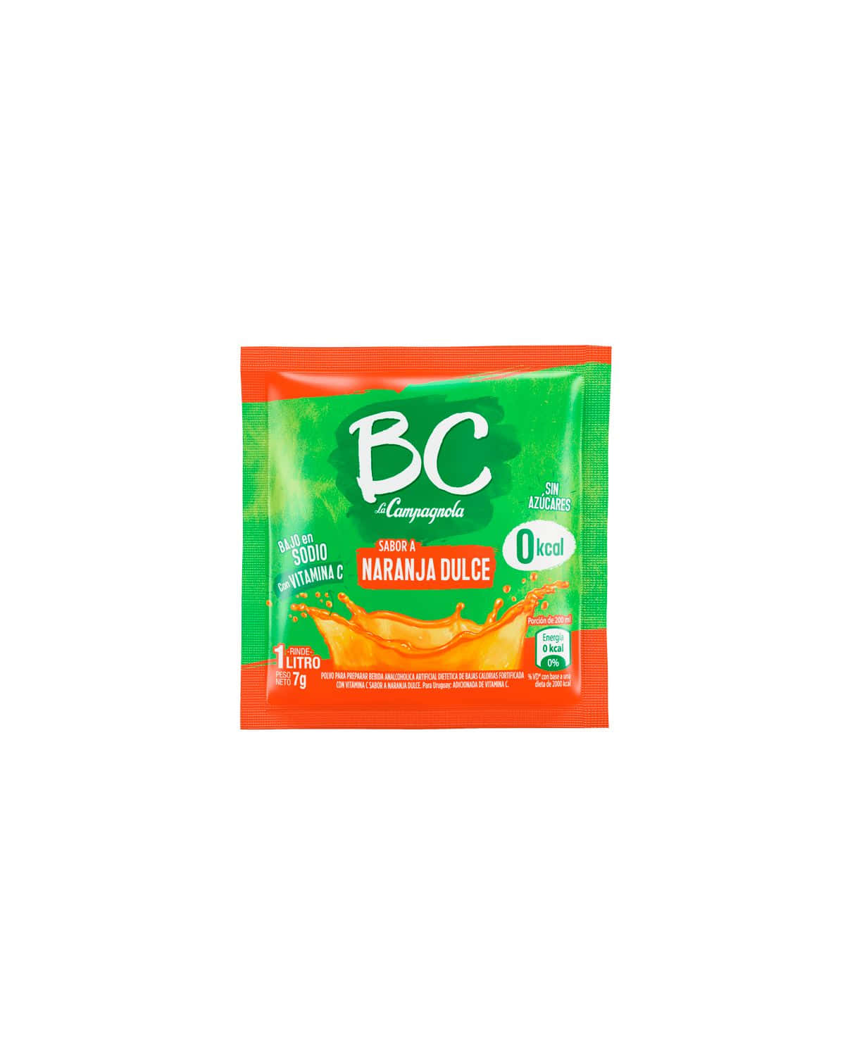 Jugo BC La Campagnola Naranja Dulce Sobre 7 Gr